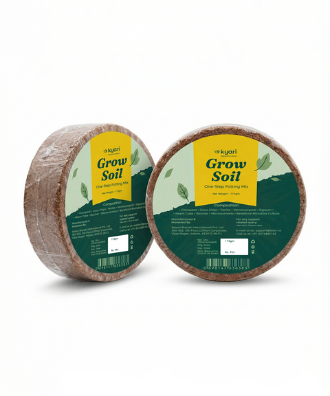 compressed potting mix Compressed Potting Mix (115 GMS) – All-in-One Nutrient Rich Soil – Kyari.co