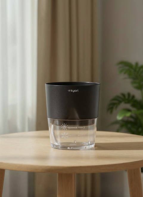 4' Inch Poetic Pot Black