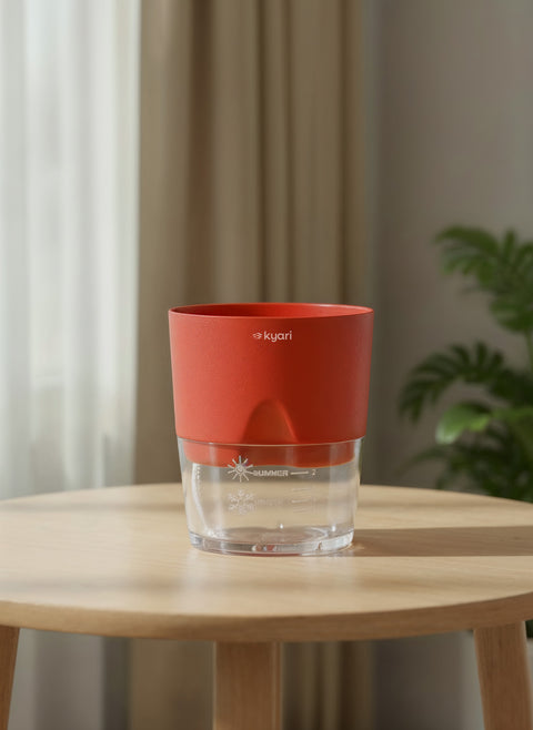 4' Inch Poetic Pot Red