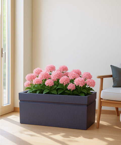 Kyari Lightweight & Durable Polymer Slate Planter – Mini (24 inch Rectangular)