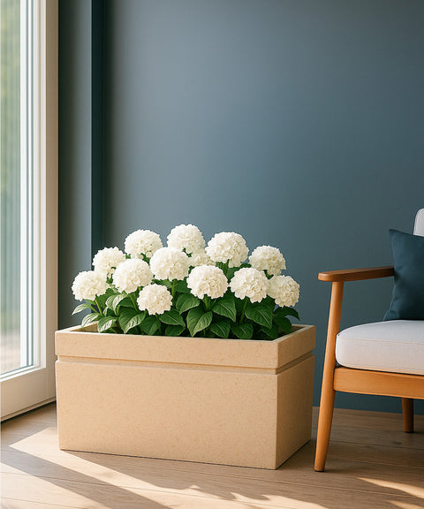 Kyari Lightweight & Durable Polymer Slate Planter – Mini (24 inch Rectangular)