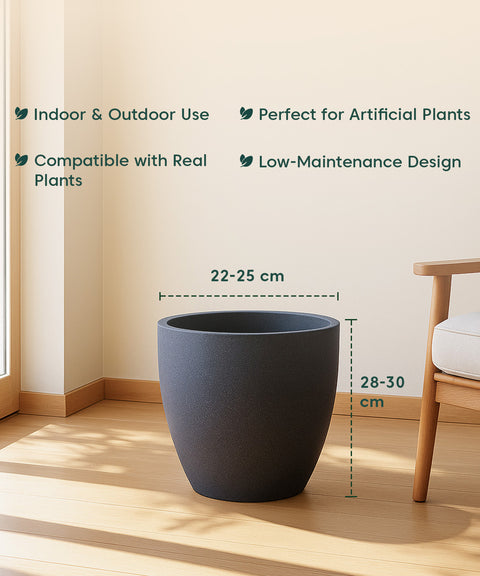 Kyari Lightweight & Durable Polymer Orbit Planter – Small (10 Inch)