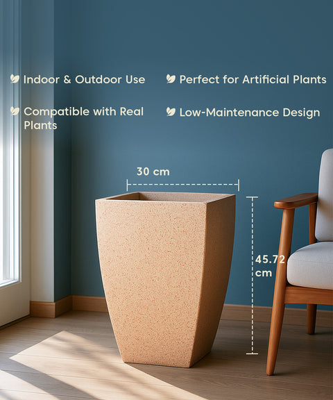 Kyari Lightweight & Durable Polymer Planter – Long Square