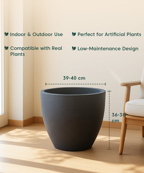 Kyari Lightweight & Durable Polymer Orbit Planter – Medium (16 inch)