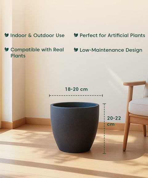 Kyari Lightweight & Durable Polymer Orbit Planter – Mini (8 inch)