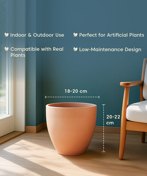 Kyari Lightweight & Durable Polymer Orbit Planter – Mini (8 inch)