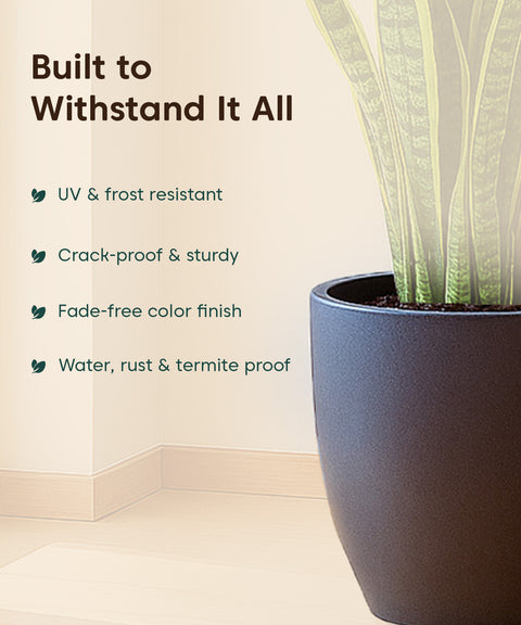 Kyari Lightweight & Durable Polymer Orbit Planter – Small (10 Inch)