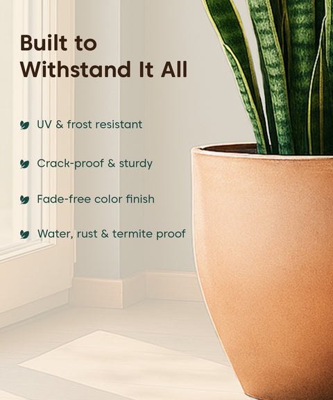 Kyari Lightweight & Durable Polymer Orbit Planter – Medium (16 inch)