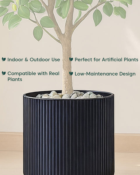 Manhattan Bloom Fiberglass Planter