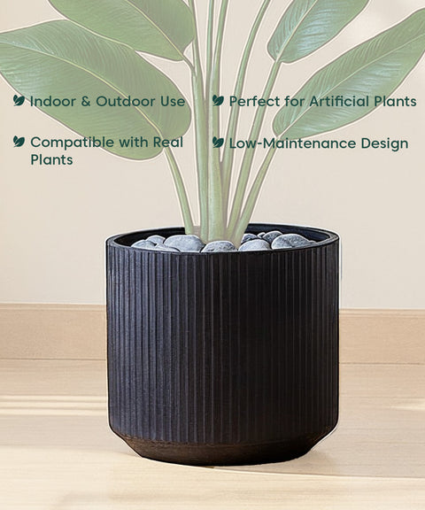 Manhattan Bloom Fiberglass Planter