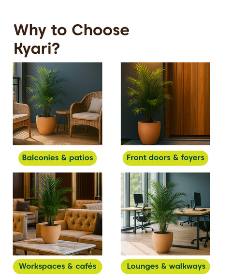 Kyari Lightweight & Durable Polymer Orbit Planter – Mini (8 inch)