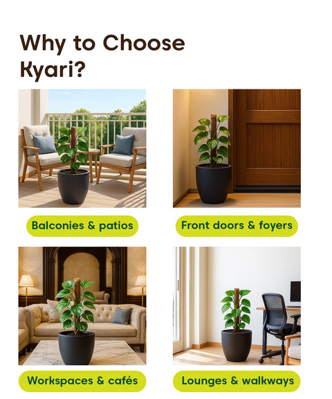 Kyari Lightweight & Durable Polymer Orbit Planter – Large (18 inch)