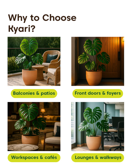 Kyari Lightweight & Durable Polymer Orbit Planter – Small (12 inch)