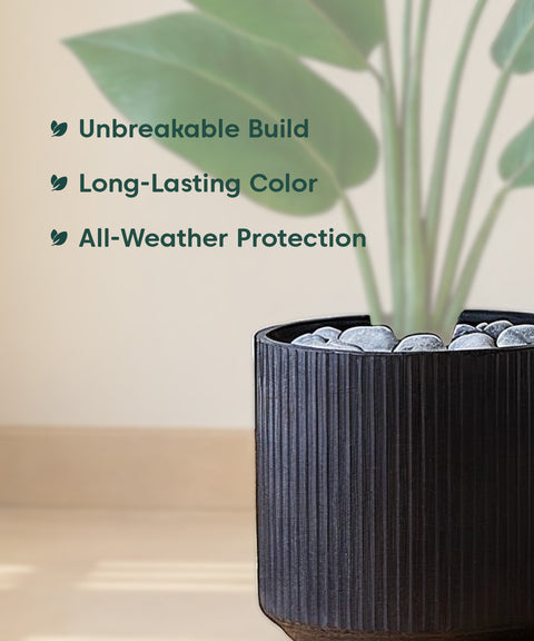 Manhattan Bloom Fiberglass Planter