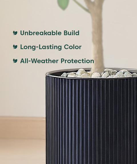 Manhattan Bloom Fiberglass Planter