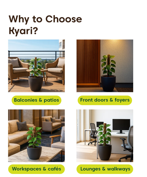 Kyari Lightweight & Durable Polymer Orbit Planter – Small (10 Inch)