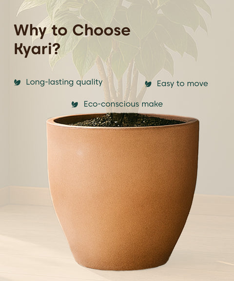 Kyari Lightweight & Durable Polymer Orbit Planter – Small (10 Inch)