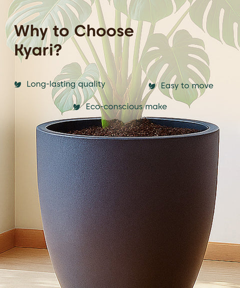 Kyari Lightweight & Durable Polymer Orbit Planter – Medium (16 inch)