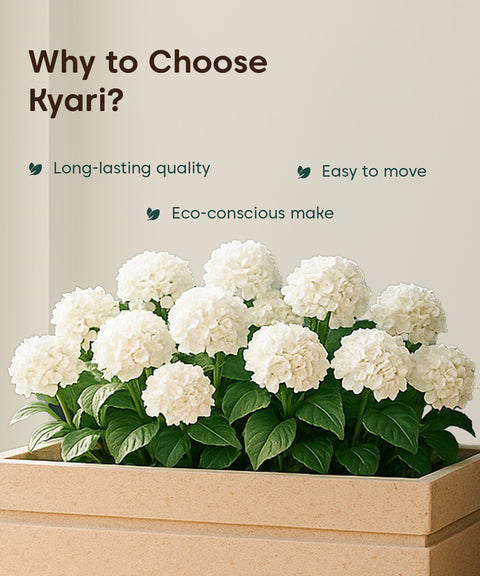 Kyari Lightweight & Durable Polymer Slate Planter – Mini (24 inch Rectangular)