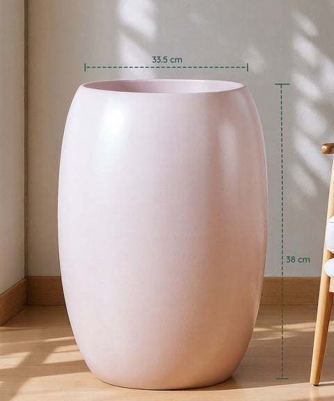 City Globe Fiberglass Planter Medium Beige