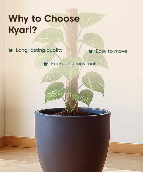 Kyari Lightweight & Durable Polymer Orbit Planter – Mini (8 inch)