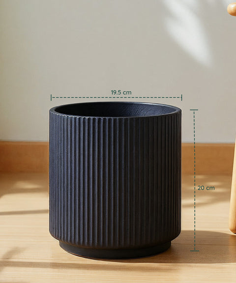 Manhattan Bloom Fiberglass Planter Small Black