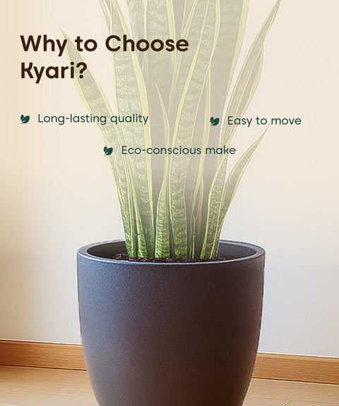 Kyari Lightweight & Durable Polymer Orbit Planter – Small (10 Inch)