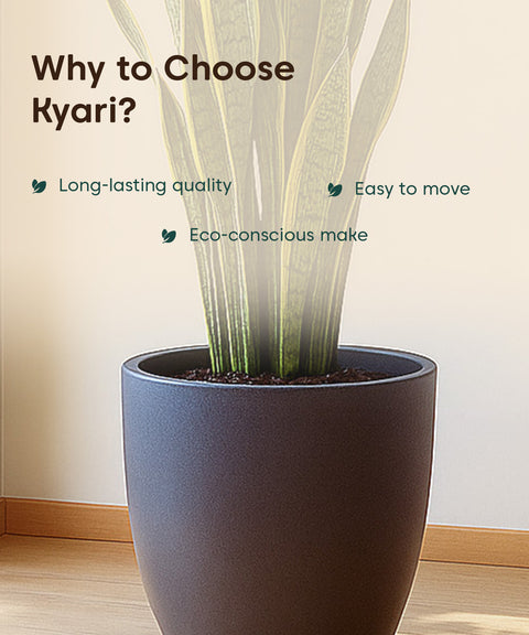 Kyari Lightweight & Durable Polymer Orbit Planter – Small (12 inch)