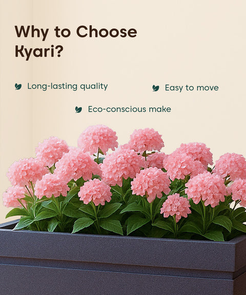 Kyari Lightweight & Durable Polymer Slate Planter – Mini (24 inch Rectangular)