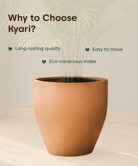 Kyari Lightweight & Durable Polymer Orbit Planter – Mini (8 inch)