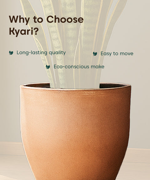 Kyari Lightweight & Durable Polymer Orbit Planter – Medium (16 inch)