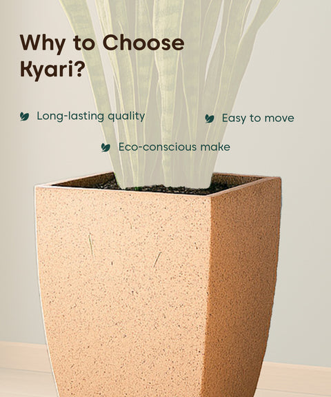 Kyari Lightweight & Durable Polymer Planter – Long Square
