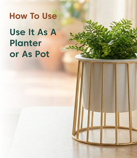 Kyari Designer Mettalic Pot