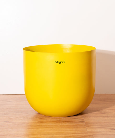 extra large yellow plant pot 10' Inch Extra Large Pot Yellow – Kyari.co