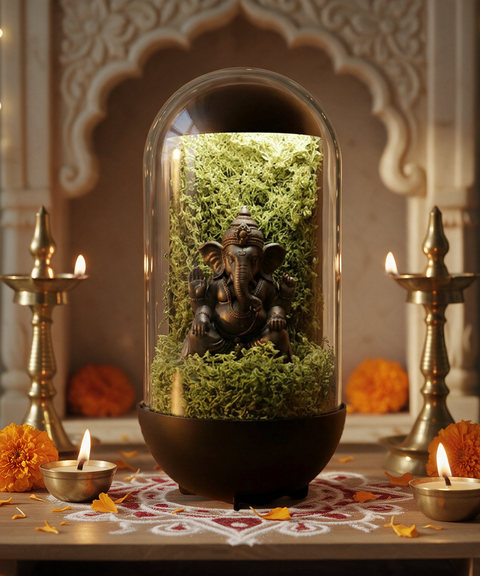 Gleam Hamper - Ganesh Dome With Light