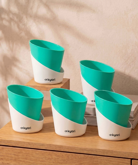 4' Inch Elite Pot Turkish Green combo of 5