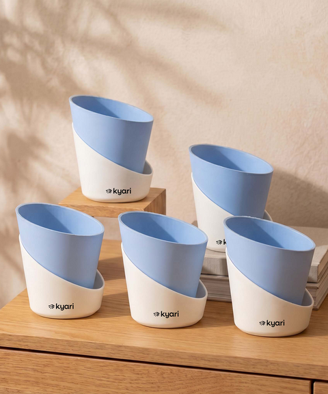 4' Inch Elite Pot Baby blue combo of 5