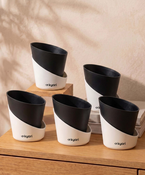 4' Inch Elite Pot Black combo of 5