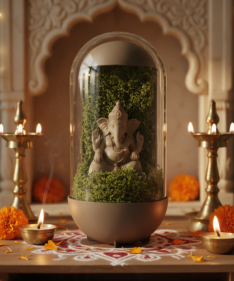 Gleam Hamper - Ganesh Dome Brown Without Light