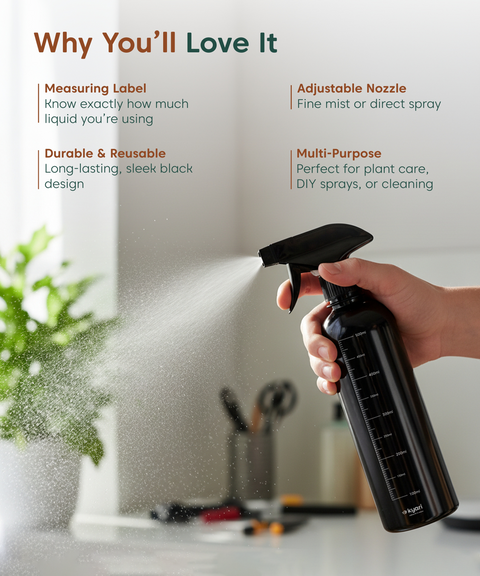 500 ml black spray bottle