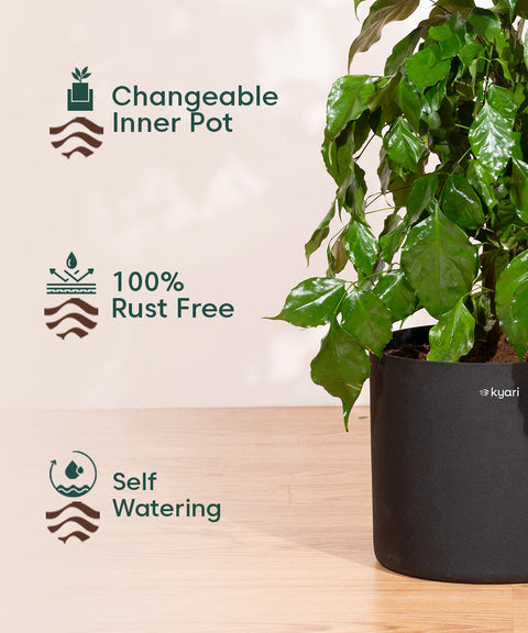 8' Inch Large Pot Blue