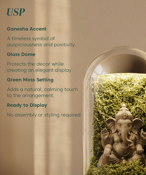 Gleam Hamper - Ganesh Dome Brown With Light