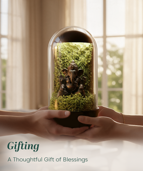 Gleam Hamper - Ganesh Dome With Light