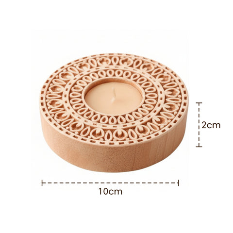 1Pc Wooden Candle Holder