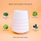 Striped White Cylindrical Plastic Vase