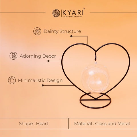 Heart Tabletop Terrarium Planter