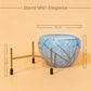 Geometric Design Pot With Iron Stand