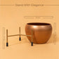 Copper Finish Iron Pot With Stand
