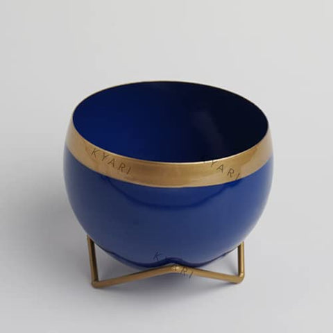 Blue Apple Shape Pot