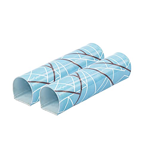 Blue geometric Grey Strip Design Magnetic Planter (Set of 2)